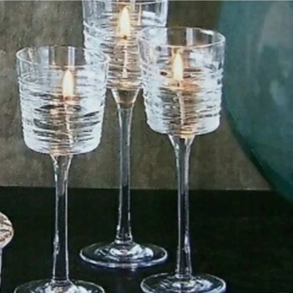 🔸️🔸️NIB PartyLite Clear Lines Votive Holder Trio - Picture 11 of 15